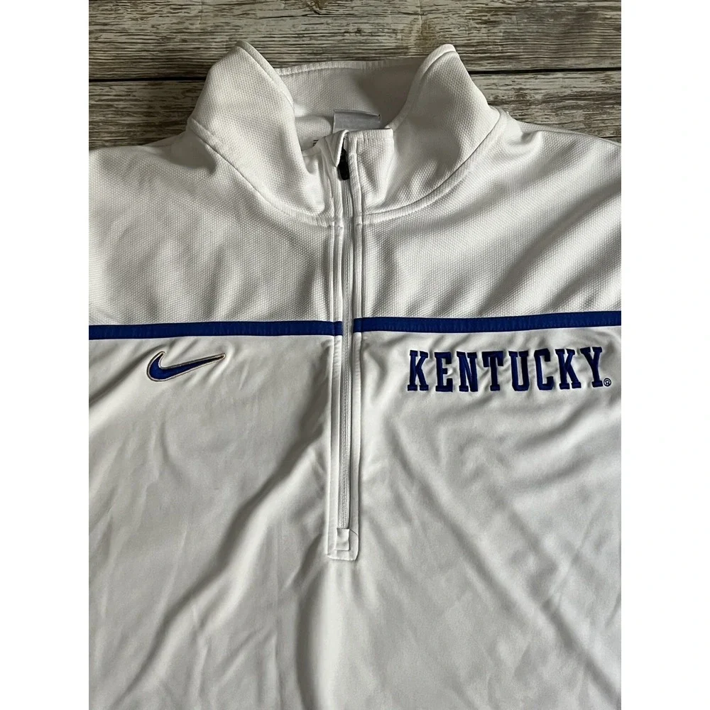 NIKE‎ Dri-Fit Half-Zip Long Sleeve Pullover Top Shirt Men's Size XXL White